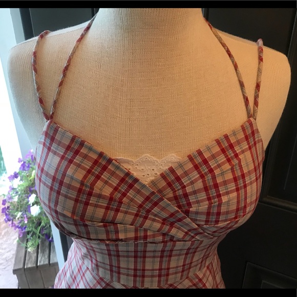 OC by Oleg Cassini Flirty Dress sz 4 eyelet Lace - Picture 3 of 7